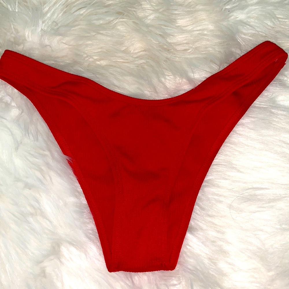 Zaful Thong/Cheeky Ribbed Bikini Bottom